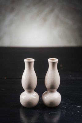 Κεραμικά Βάζα Φυσική Μπεζ Απόχρωση - Σετ Δύο Τεμαχίων