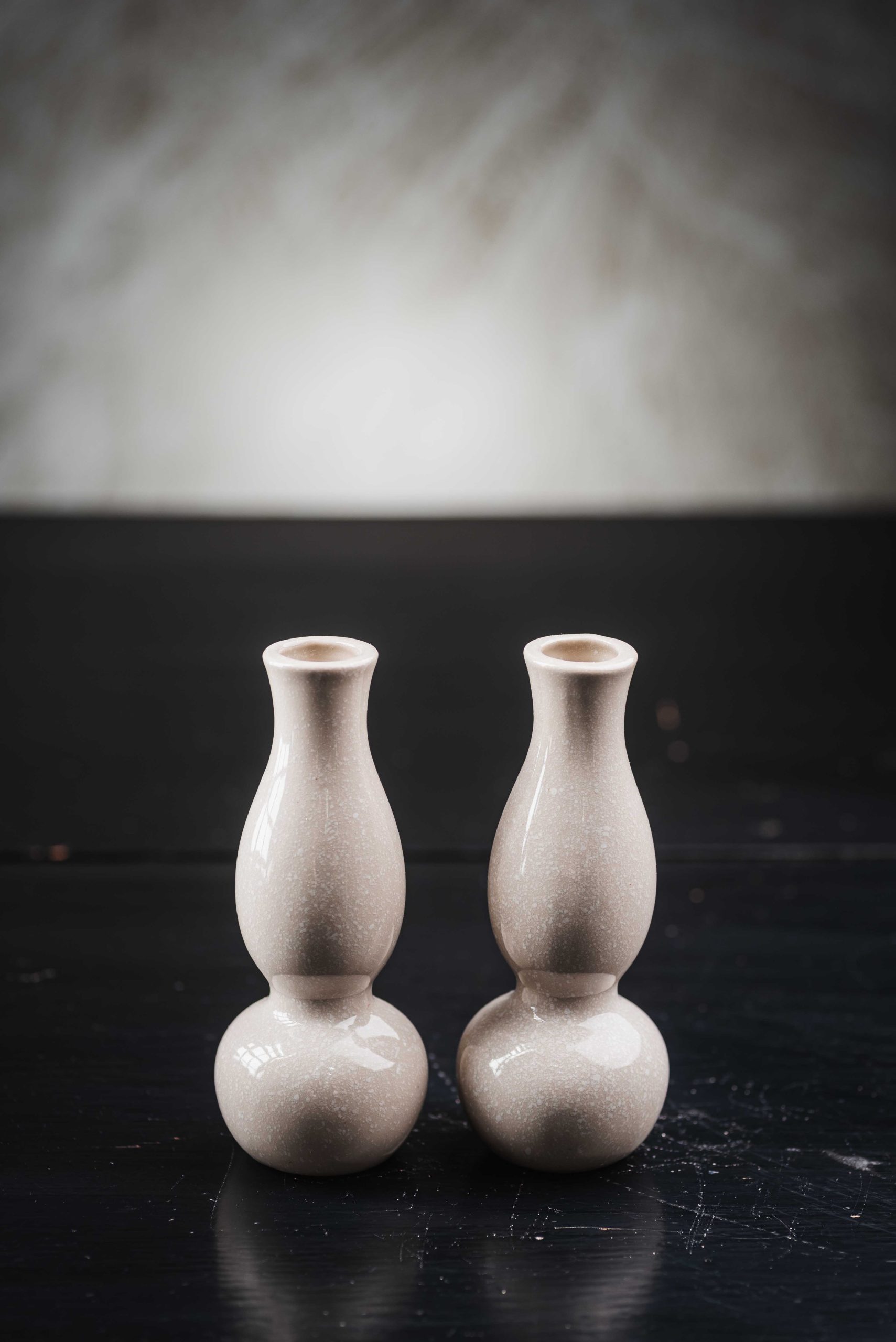 Κεραμικά Βάζα Φυσική Μπεζ Απόχρωση - Σετ Δύο Τεμαχίων