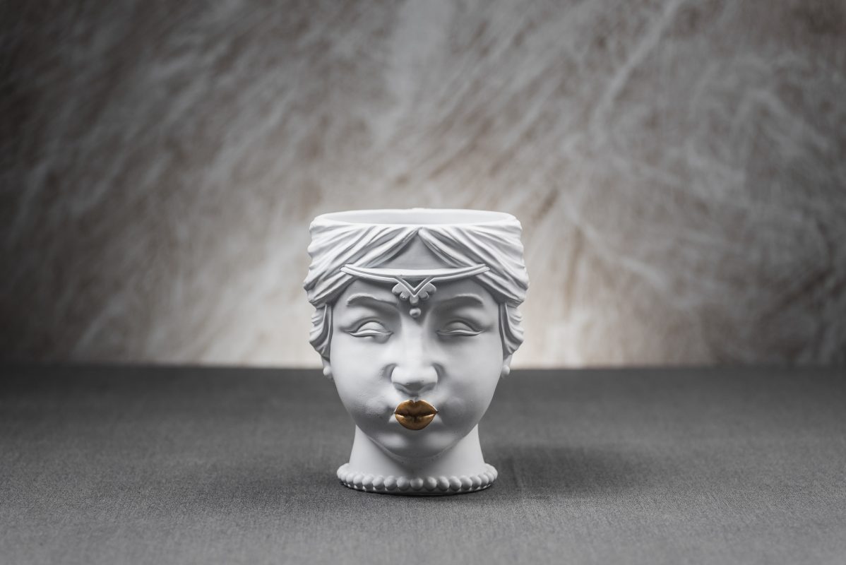 Κεραμικό Κασπώ Γυναικεία Προτομή - White & Gold