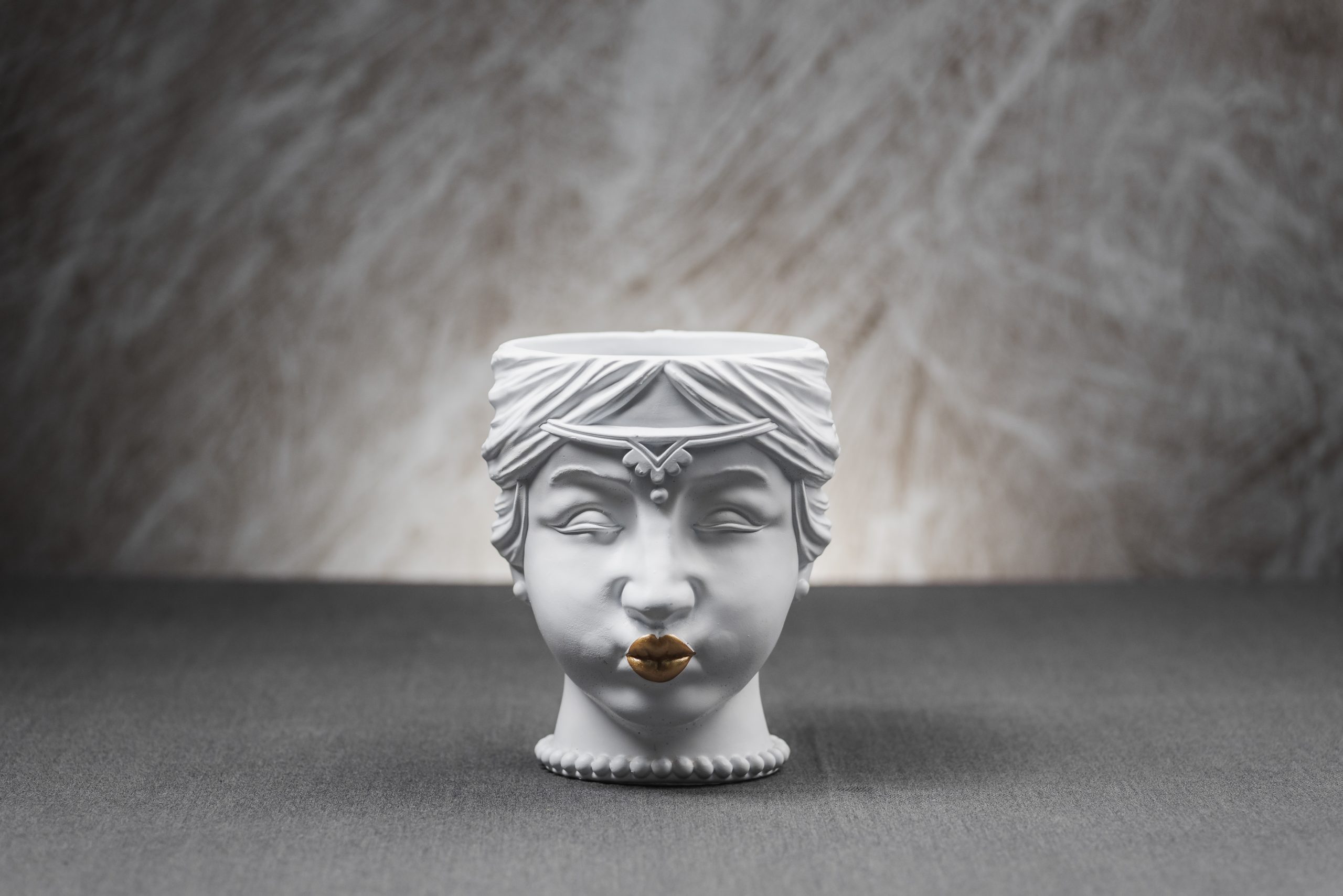 Κεραμικό Κασπώ Γυναικεία Προτομή - White & Gold