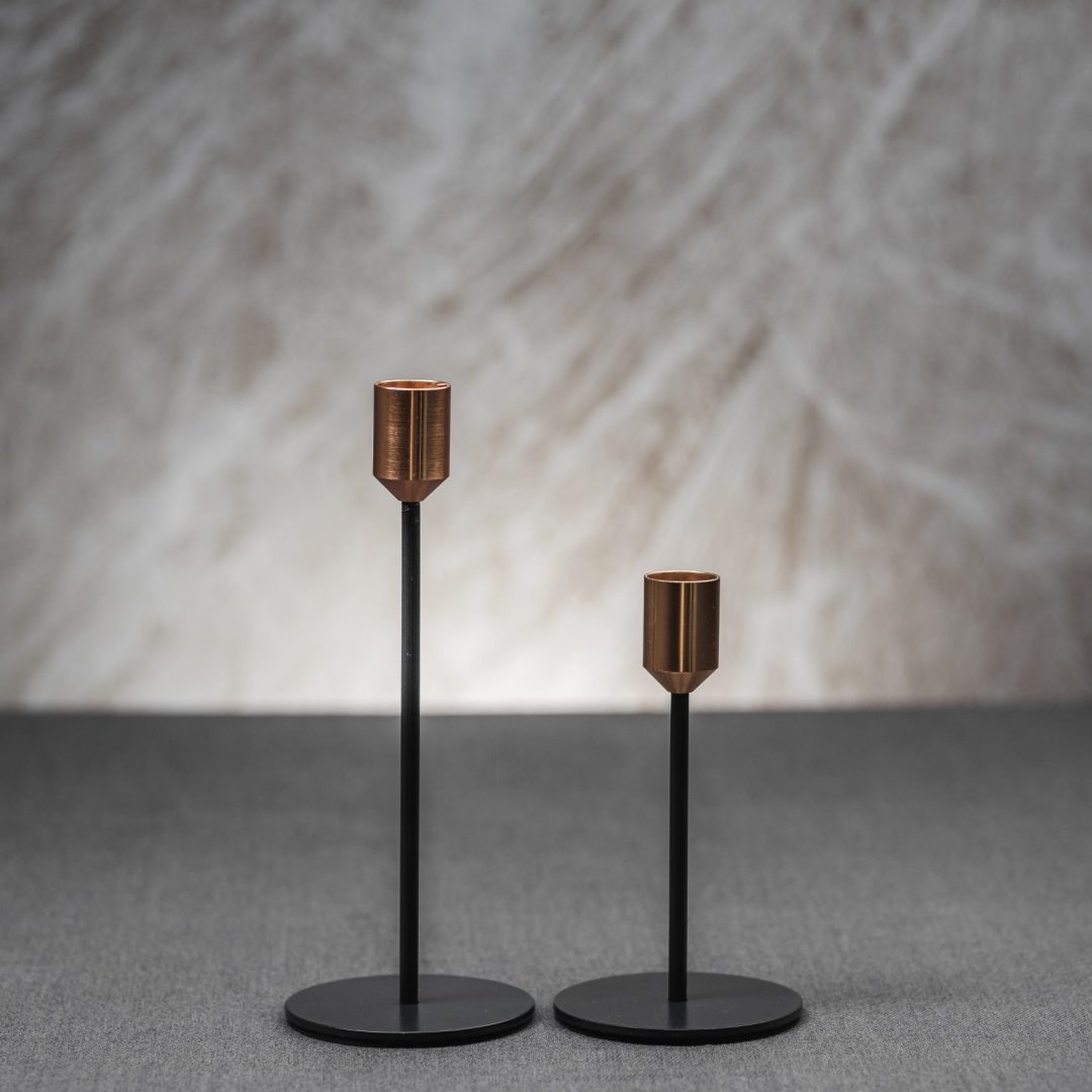 Κηροπήγιο Μαύρο & Χρυσό