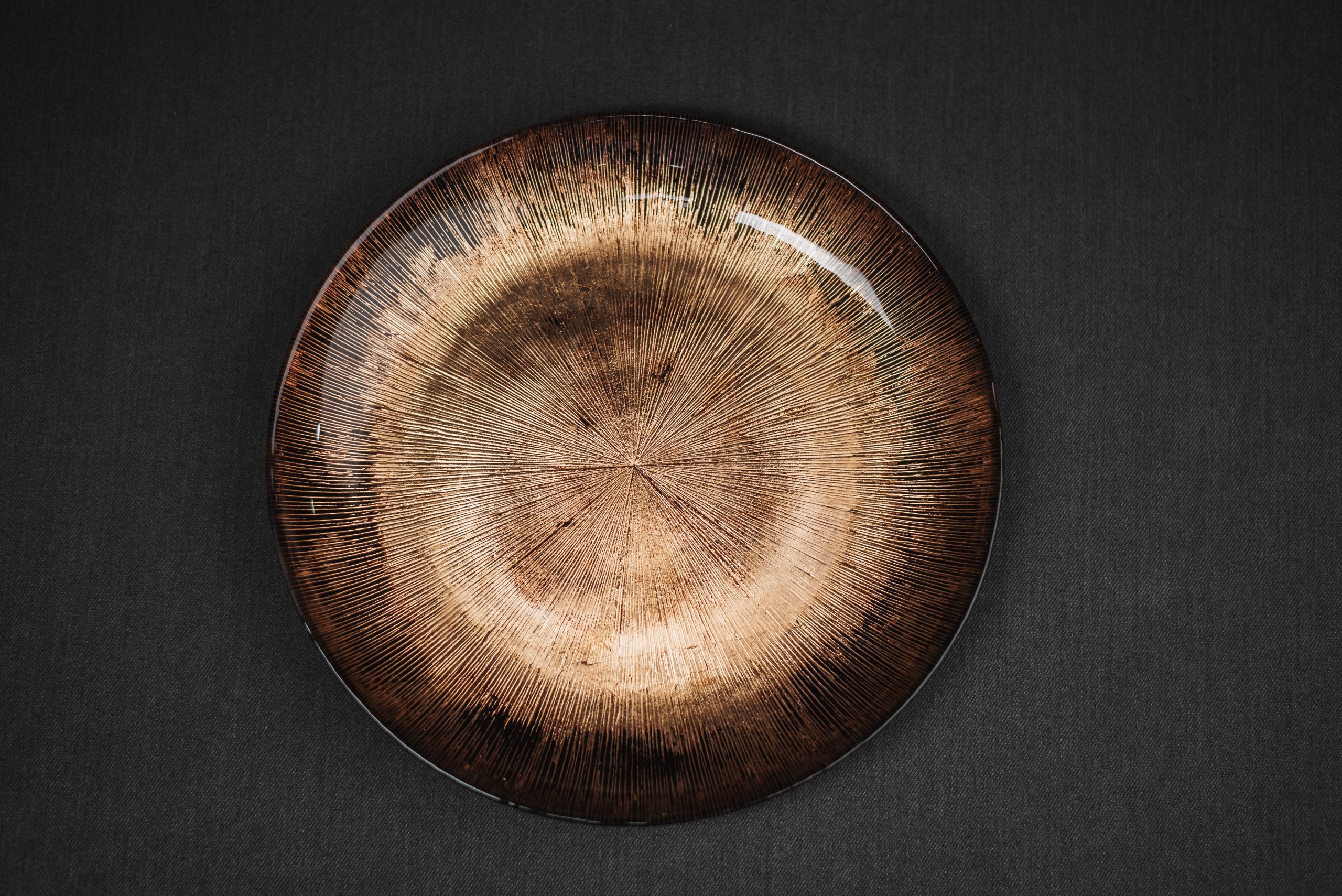 Διακοσμητική Πιατέλα Bronze Sunburst