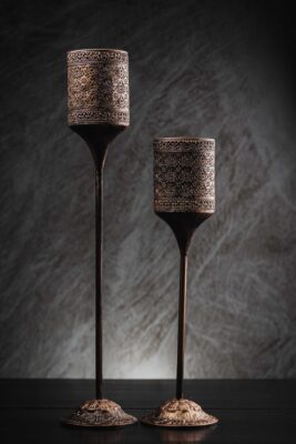 Κηροπήγιο Μπρονζέ Ρουστίκ σέτ