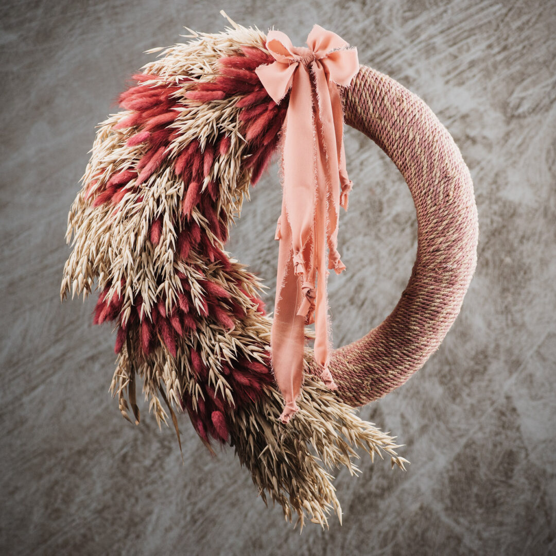 Boho Στεφάνι με Αποξηραμένα