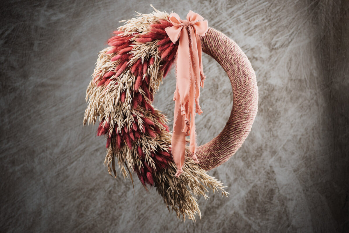 Boho Στεφάνι με Αποξηραμένα