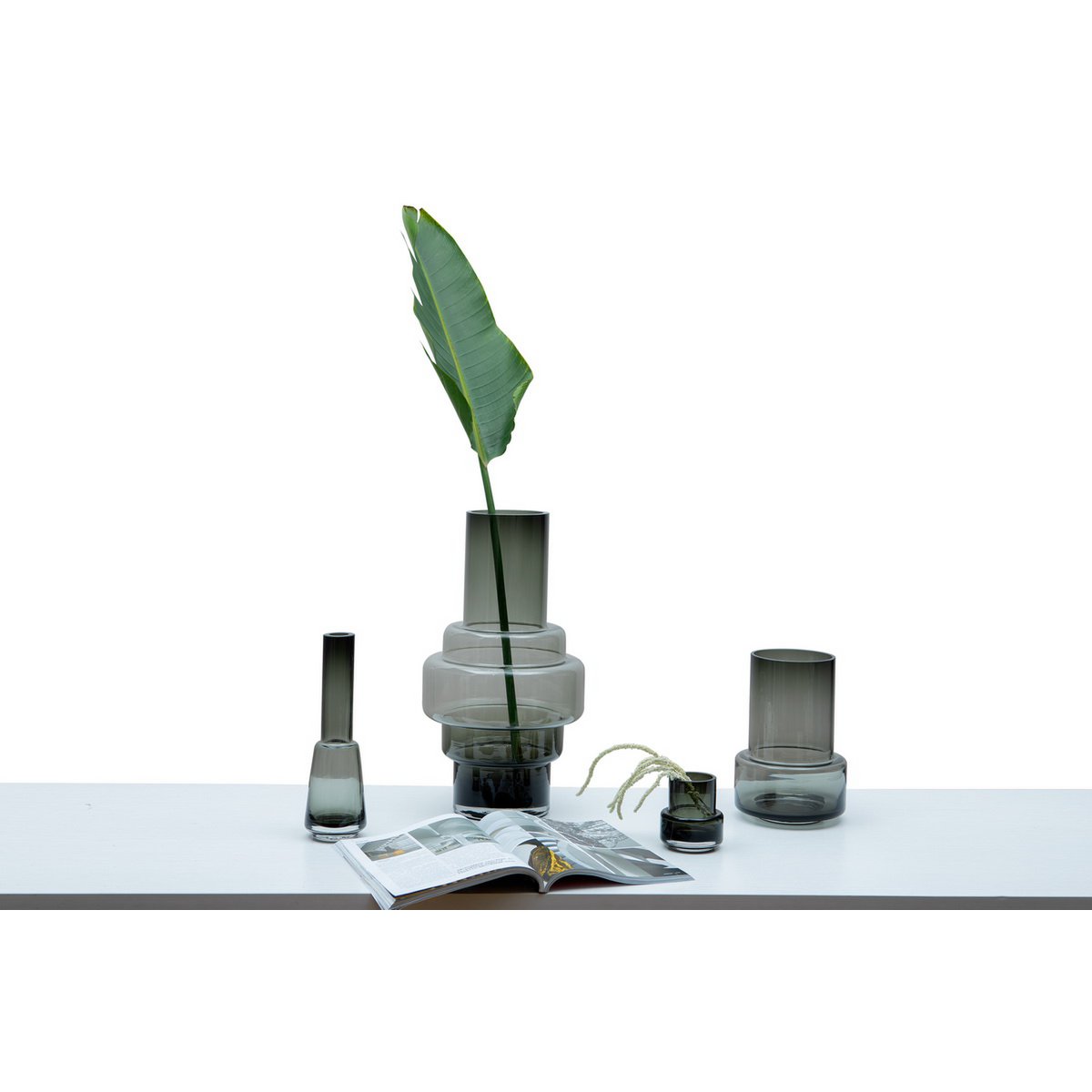 retro style thick glass vase XXL,series: TYLER 46GR, 9mm thich luxury glass - Image 3