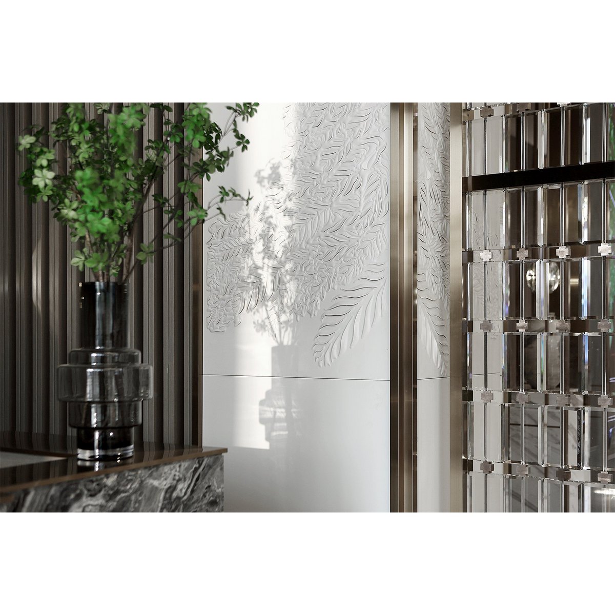 retro style thick glass vase XXL,series: TYLER 46GR, 9mm thich luxury glass - Image 7