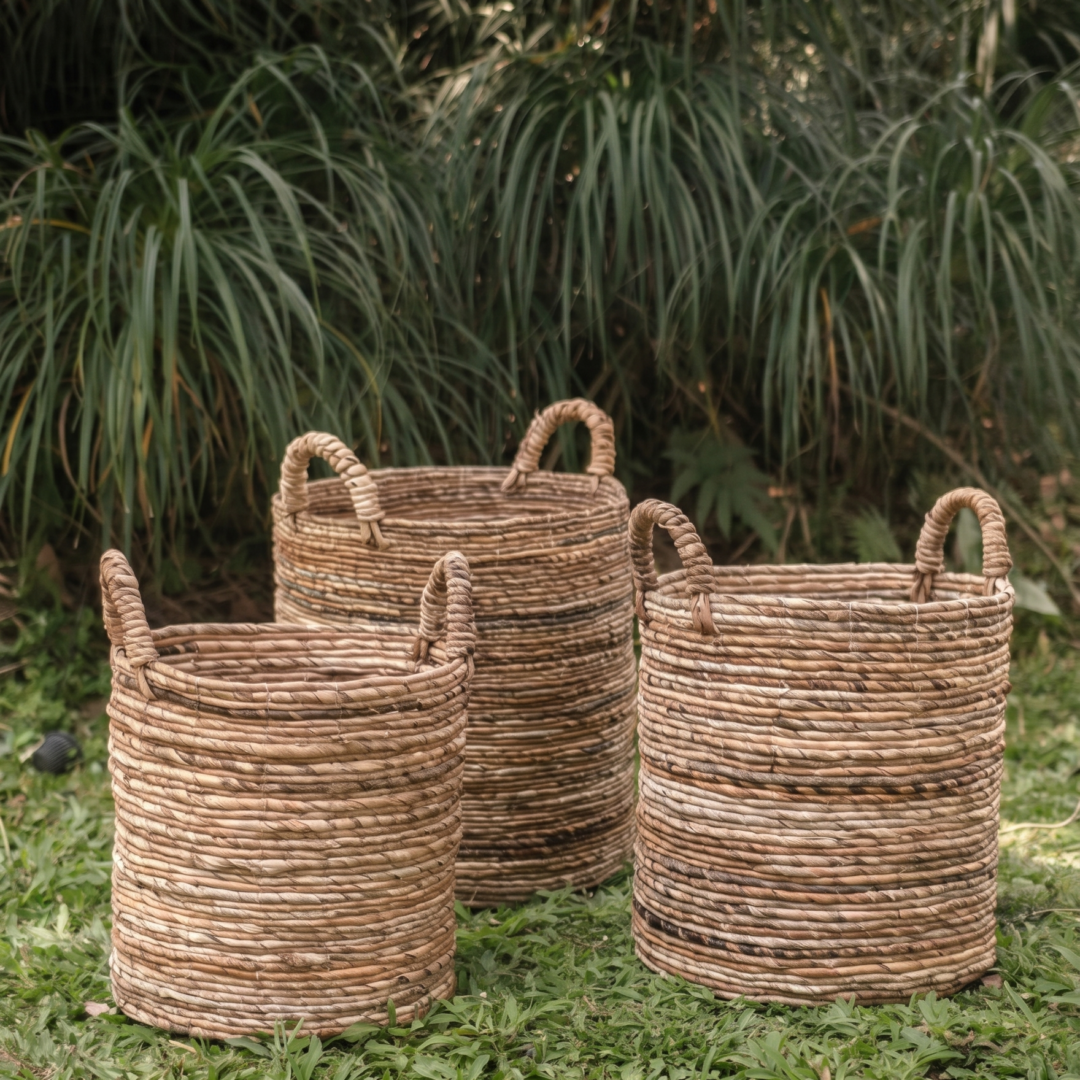 Συλλογή SYAILENDRA | Boho Καλάθι Οργάνωσης & Διακόσμησης από Φυσική Ίνα