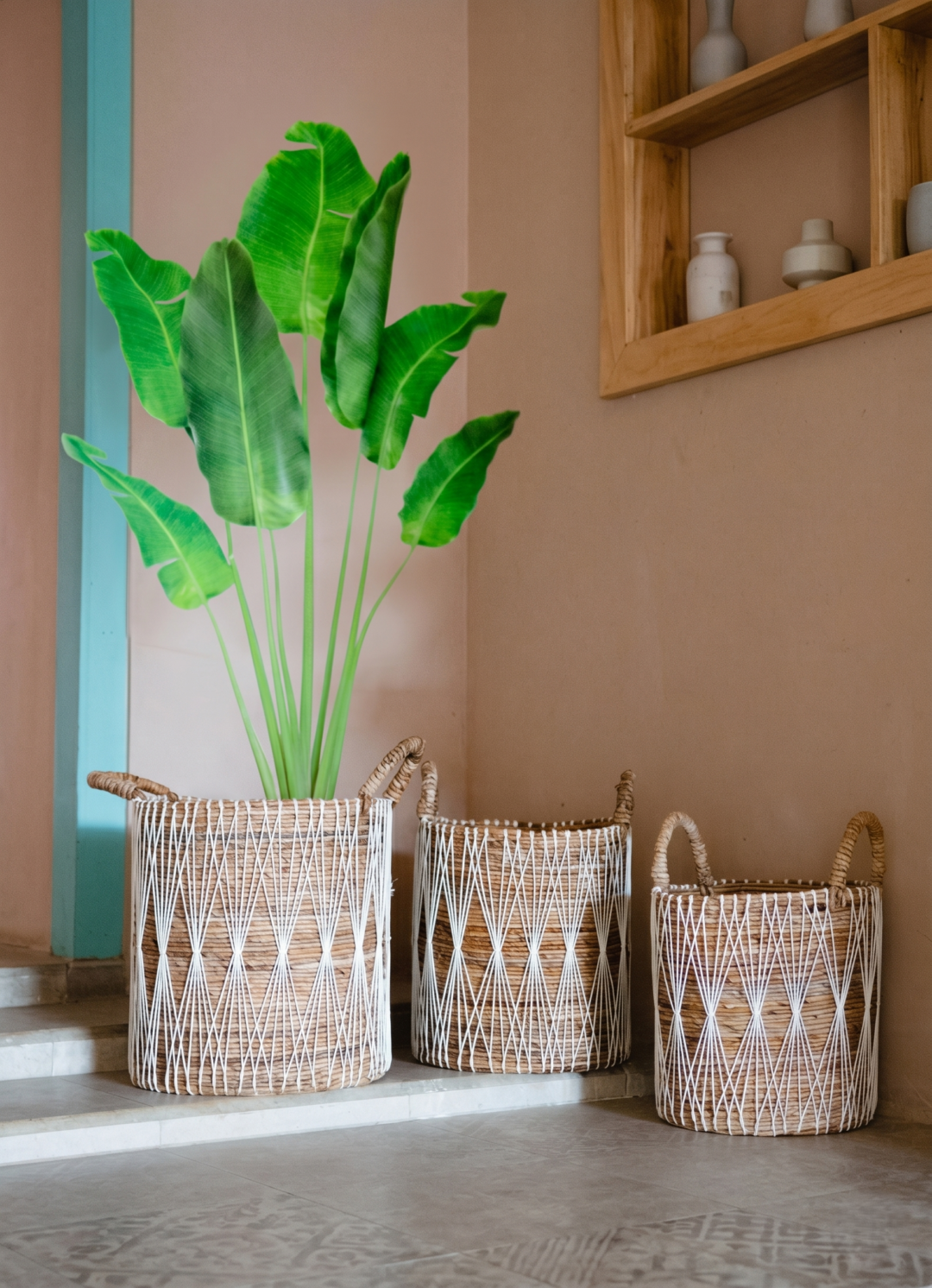 Boho Laundry Basket | Plant Basket | Storage Basket MANDURO made of Banana Fibre (3 sizes)